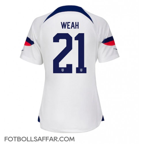 Förenta staterna Timothy Weah #21 Hemmatröja Dam VM 2022 Kortärmad